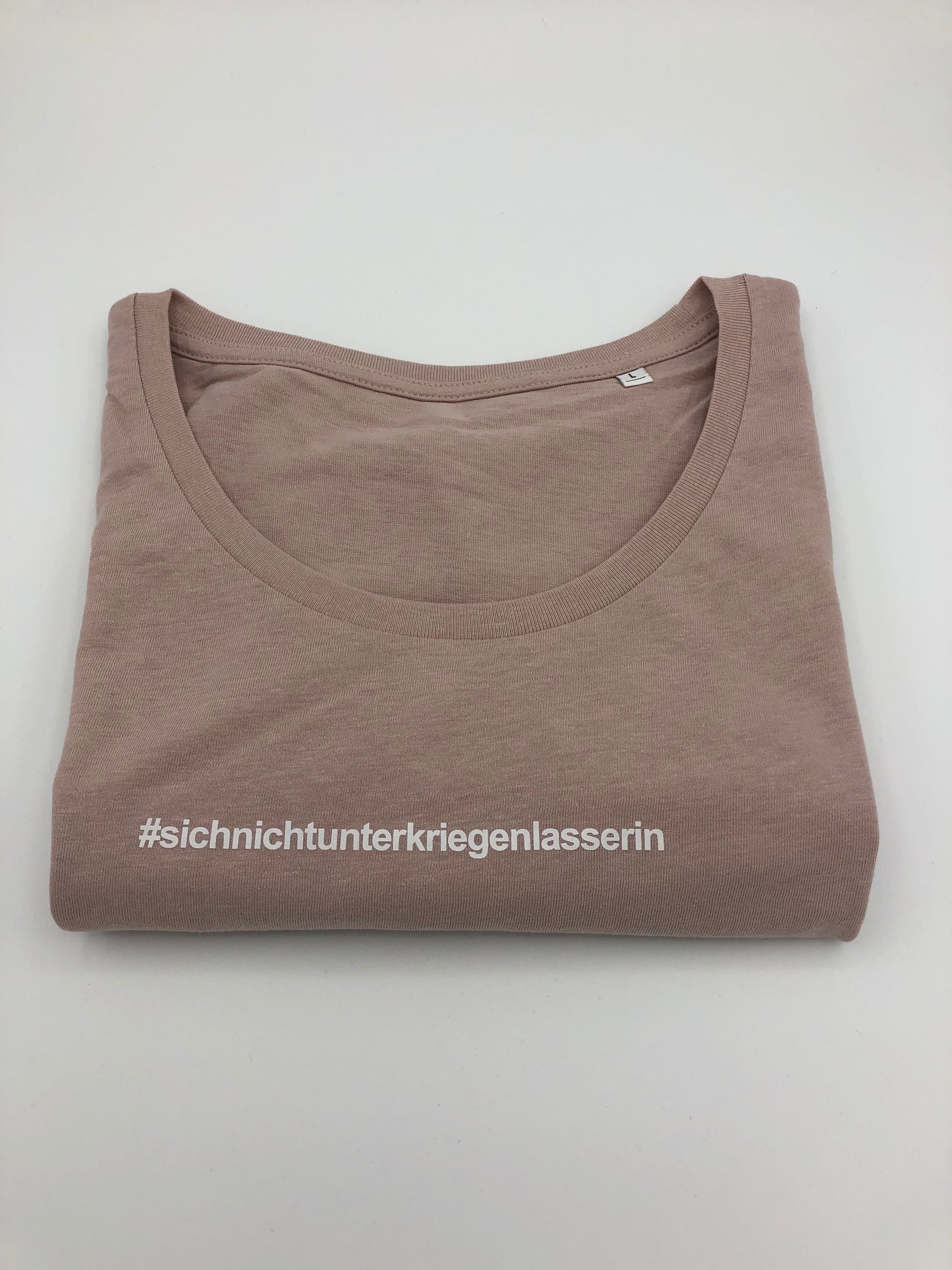 T-Shirt - "SichNichtUnterkriegenLasserin" - Damen - millenial khaki/millenial pink